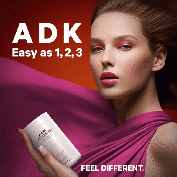 0853919008236-6 Codeage ADK Vitamin Supplement, Formula pentru o piele sanatoasa, oase puternice si sistem imunitar activ, 180 cps