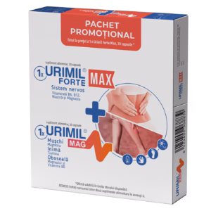 Pachet Urimil Forte Max + Urimil Mag, 2 x 30 capsule, Naturpharma