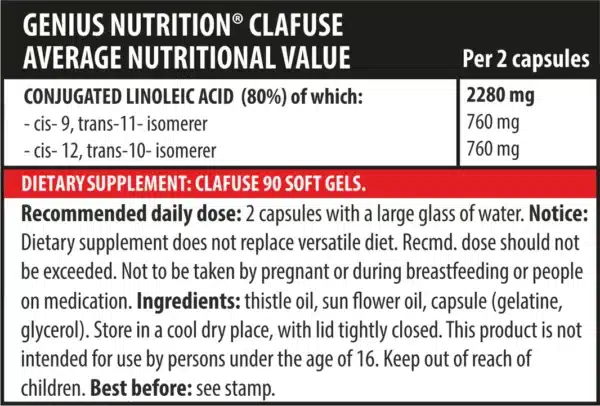 CLAFUSE, 90 softgels, Genius Nutrition