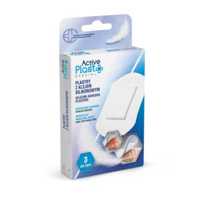 Plasturi adezivi silicon, 3 bucăți, ActivePlast