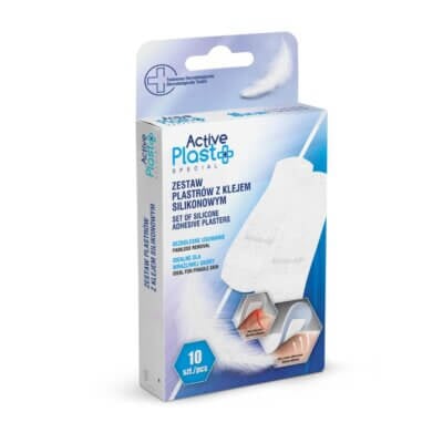 Plasturi adezivi silicon, 10 bucăți, ActivePlast