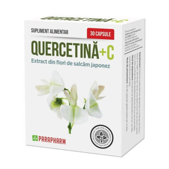 Quercetină+C, 30 capsule, Parapharm