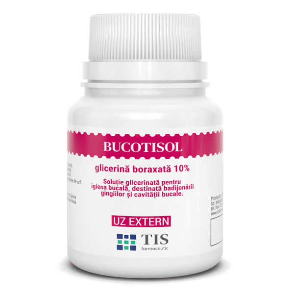 Bucotisol glicerină boraxată 10%, 25 ml, Tis Farmaceutic