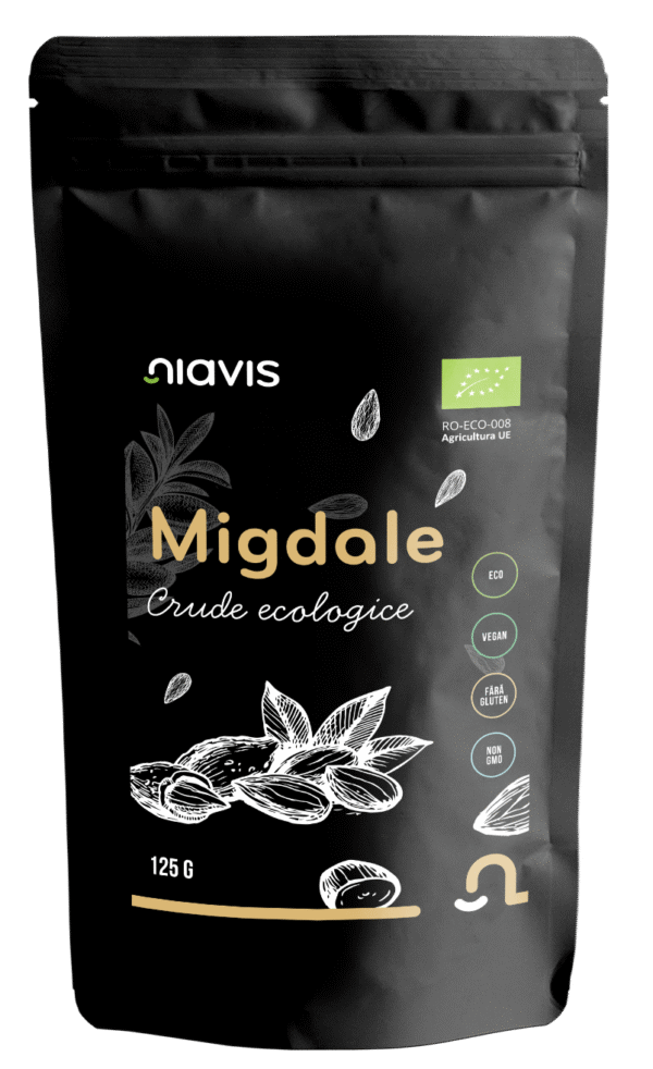 Migdale crude Ecologice/Bio, 125g, Niavis