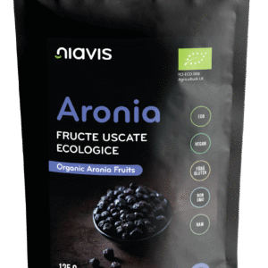 Aronia Fructe Uscate Raw Ecologice, 125g, Niavis