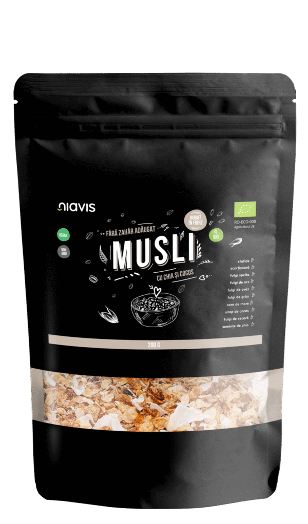 Musli cu Chia și Cocos Ecologic/BIO, 200g, Niavis