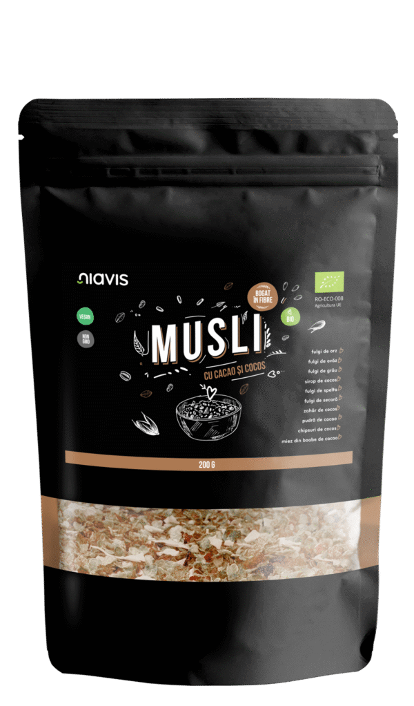 Musli cu Cacao și Cocos Ecologic/BIO, 200g, Niavis