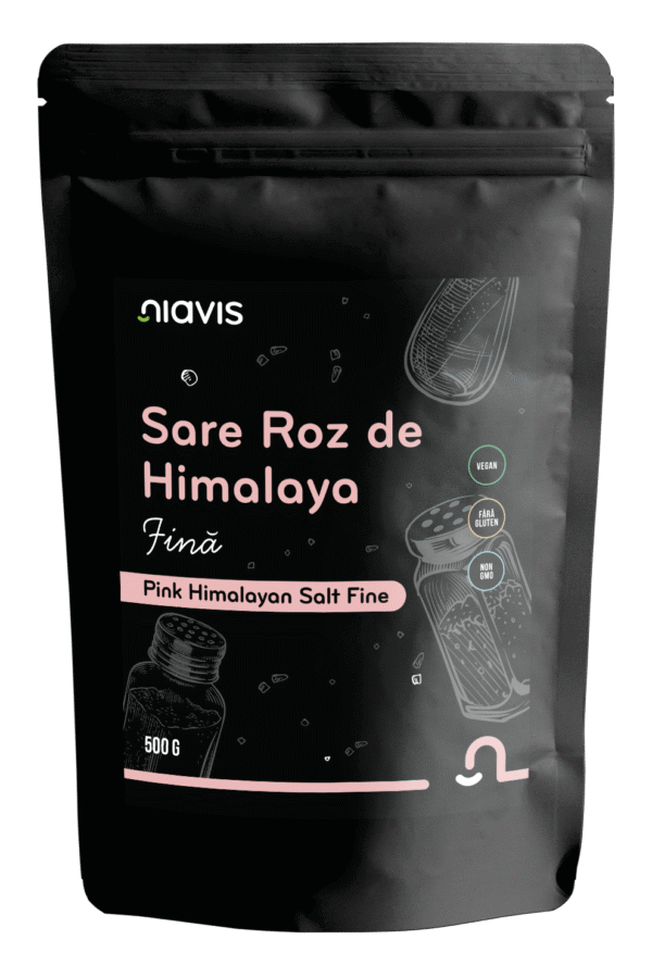 Sare Roz de Himalaya Fină, 500g, Niavis