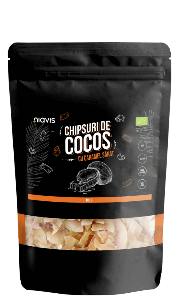 Chipsuri de Cocos cu Caramel Sarat Ecologice/BIO 100g