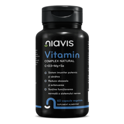 Vitamin Complex Natural C+D3+Mg+Se, 60cps, Niavis
