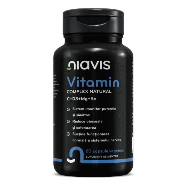 Vitamin Complex Natural C+D3+Mg+Se, 60cps, Niavis