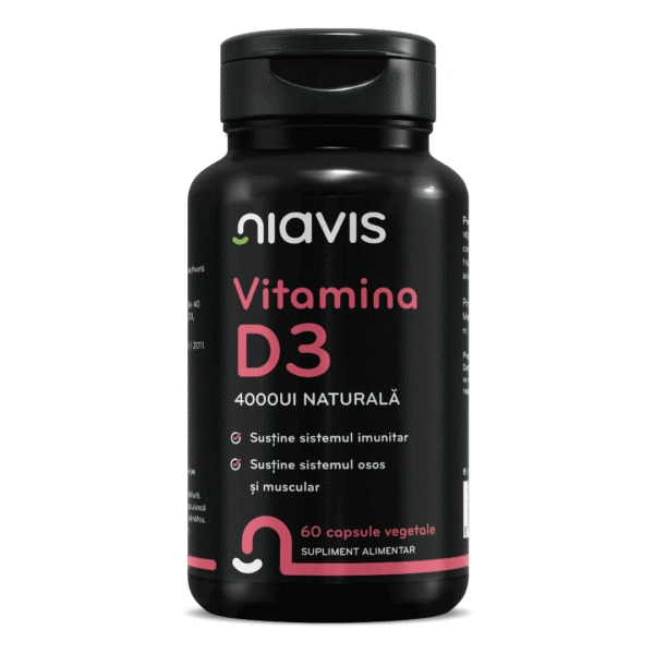 Vitamina D3 4000UI Naturală, 60 cps, Niavis