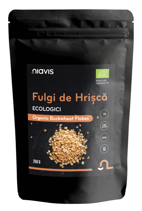 Fulgi de hrișcă fără gluten Ecologici/BIO, 250g, Niavis