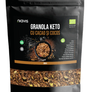 Granola Keto cu Cacao și Cocos Ecologic/BIO, 200g, Niavis