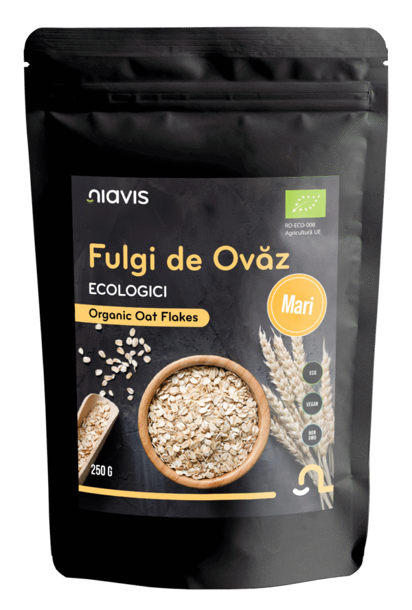 Fulgi de Ovăz mari ecologici/BIO, 250g, Niavis