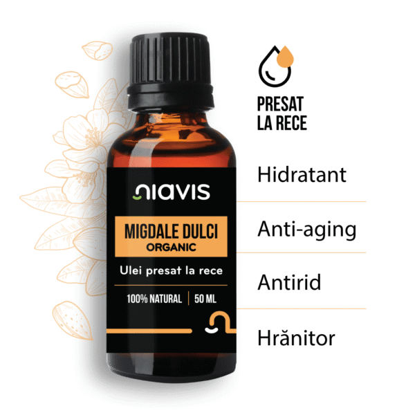 Ulei de Migdale Dulci Organic, 50ml, Niavis