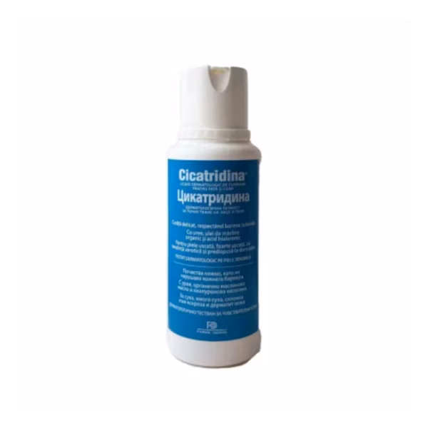 Cicatridina, lichid dermatologic de curățare pentru față și corp, 250 ml, Naturpharma