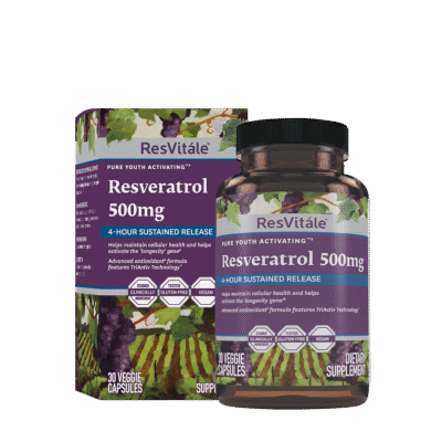 Resveratrol 500 Mg Cu Quercetina, 30 Cps, Resvitale