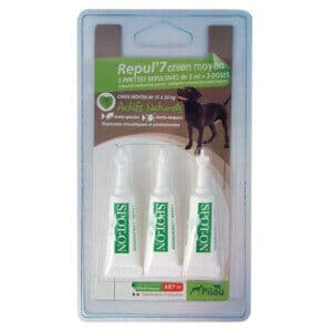 Pipetă antiparazitară PILOU câini Talie Medie, 3x3ml