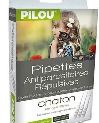 Pipetă antiparazitară PILOU pisici Junior (Kitten), 3x1ml