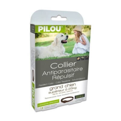 Zgardă antiparazitară PILOU câini Talie Mare, 75cm