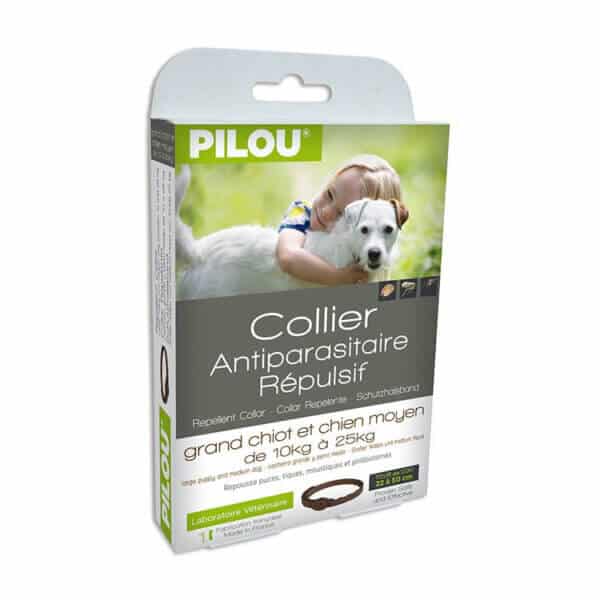 Zgardă antiparazitară PILOU câini, Talie Medie, 60cm
