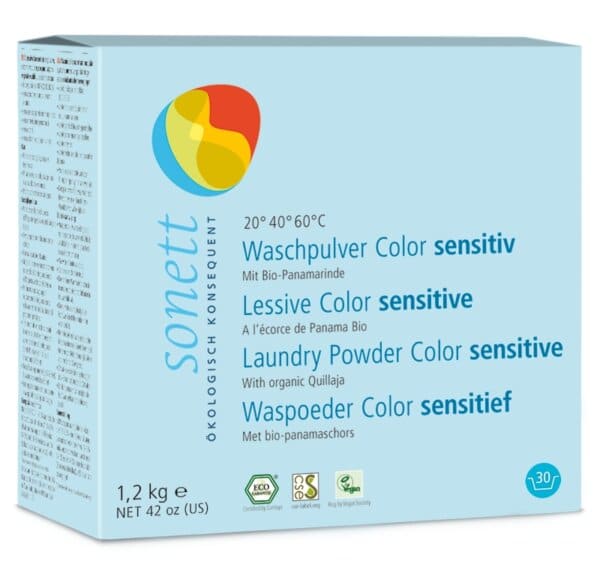 Detergent praf pentru rufe colorate sensitive ecologic 1.2kg Sonett