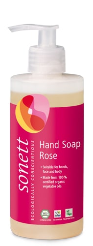 Sapun lichid pentru maini cu trandafir ecologic 300ml Sonett