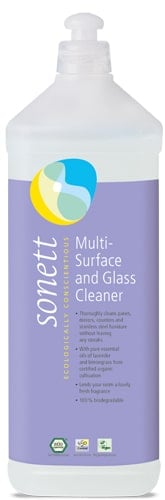 Detergent lichid pentru sticla si alte suprafete ecologic 1l Sonett