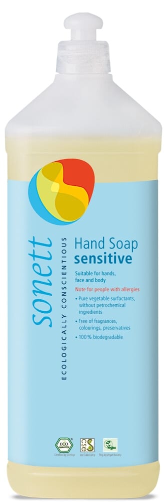 Sapun lichid pentru maini sensitive ecologic 1l Sonett
