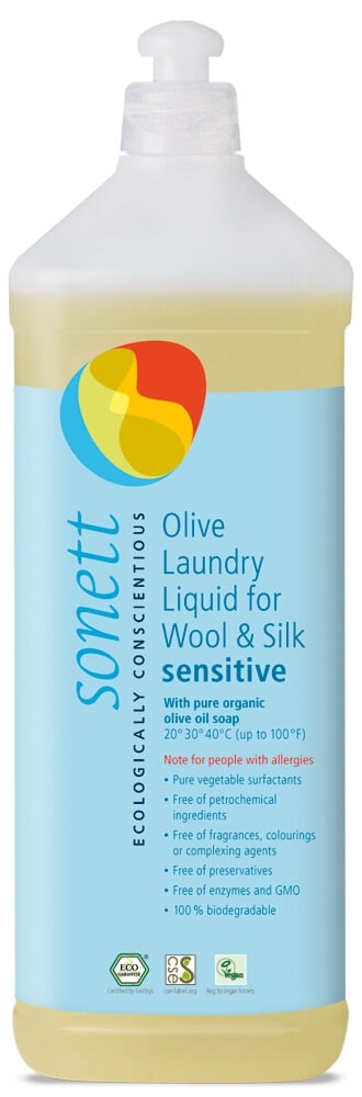 Detergent lichid pentru lana si matase sensitive ecologic 1l Sonett