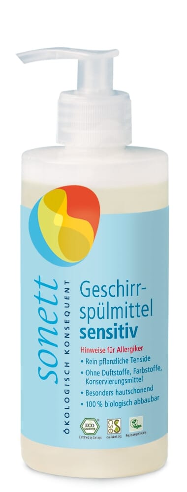 Detergent lichid pentru vase sensitive 300ml Sonett