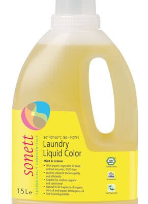 Detergent lichid pentru rufe colorate cu menta si lamaie ecologic 1.5l Sonett