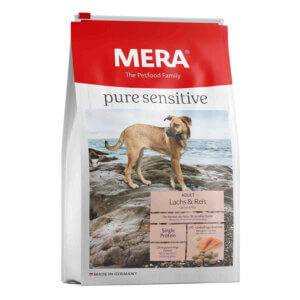 Hrană uscată MERA Pure sensitive, Adult, Somon și Orez, 4kg