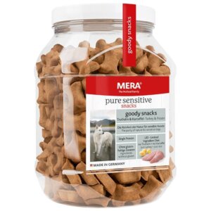 Recompense pentru câini Adult, MERA Goody Snacks, Curcan și Cartofi, 600g