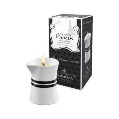 Lumânare pentru masaj Paris, cu aromă de vanilie, 120 gr, Petits Joujoux