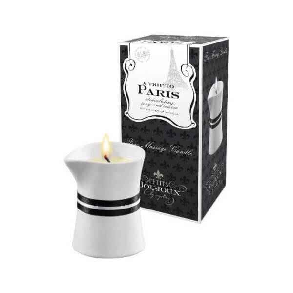 Lumânare pentru masaj Paris, cu aromă de vanilie, 120 gr, Petits Joujoux