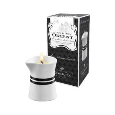 Lumânare pentru masaj Orient, cu aromă de rodie și piper alb, 120 gr, Petits Joujoux