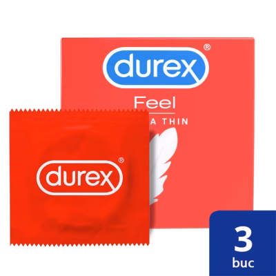 Prezervative Feel Ultra Thin, 3 bucăți, Durex