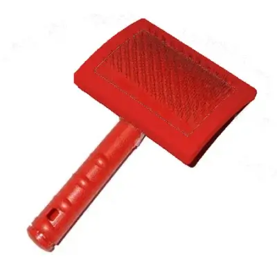 Țesală pentru câini si pisici 4DOG , Plastic, Roșu, 19x11cm