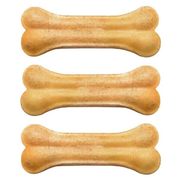 Recompense pentru câini Adult, 4DOG, Oase din Piele Presată, 8.5cm, 3 bucăți