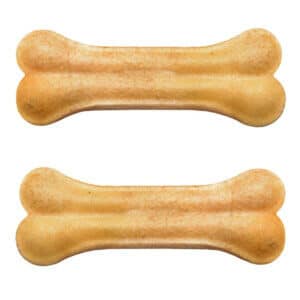 Recompense pentru câini Adult, 4DOG, Oase din Piele Presată, 10cm, 2 bucăți