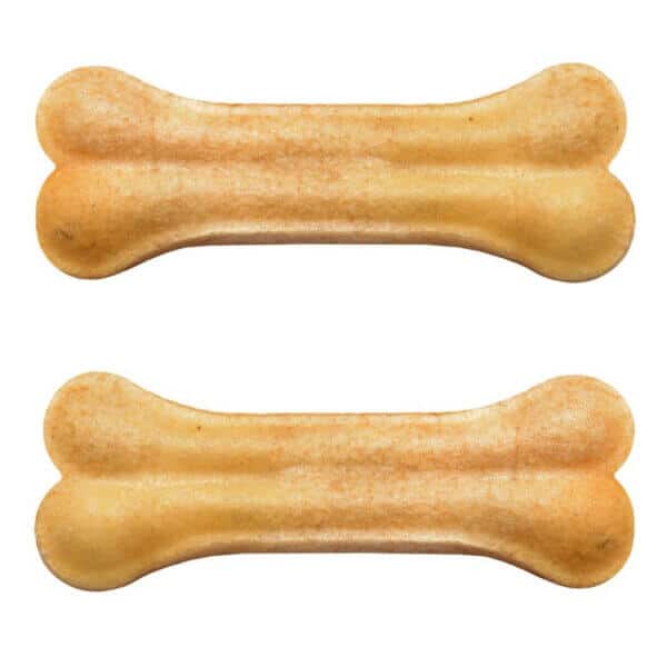 Recompense pentru câini Adult, 4DOG, Oase din Piele Presată, 10cm, 2 bucăți