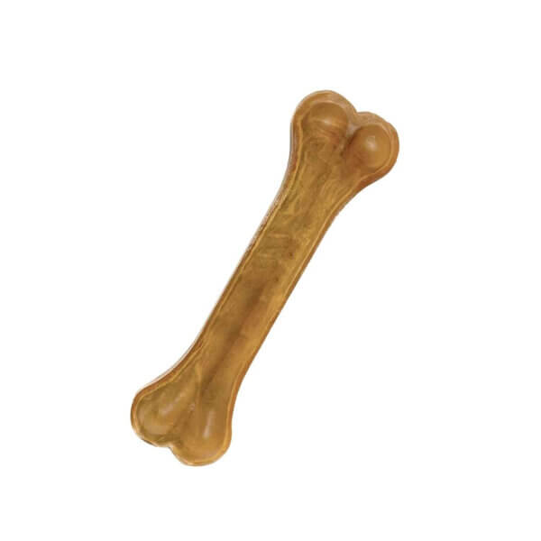 Recompensa pentru câini Adult, 4DOG, Os din Piele Presată, 15cm
