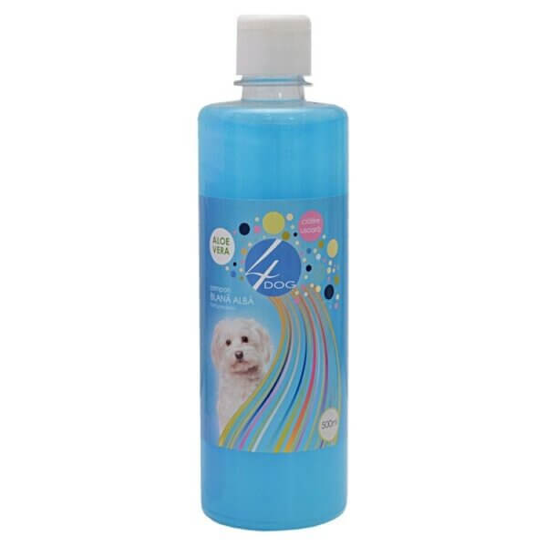 Șampon câini 4DOG Blană Albă, 500ml
