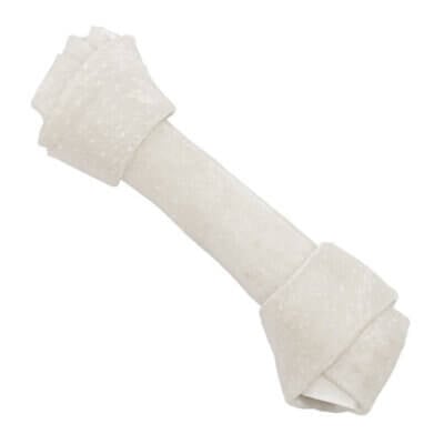 Recompensa pentru câini Adult, 4DOG, Os Înnodat din Piele Presată, 22cm