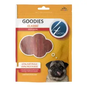 Recompense pentru câini Adult, 4DOG GOODIES Classic, Sticks cu Rață, 100g