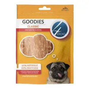 Recompense pentru câini Adult, 4DOG GOODIES Classic, Sticks cu Pui și Orez, 100g