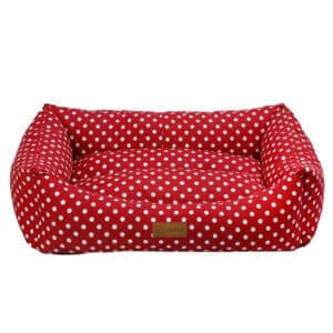 Culcuș 4DOG DELUXE Makarons, S, 50x38x19cm, Roșu