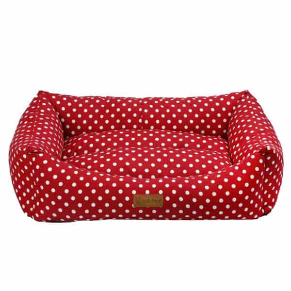 Culcuș 4DOG DELUXE Makarons, S, 50x38x19cm, Roșu